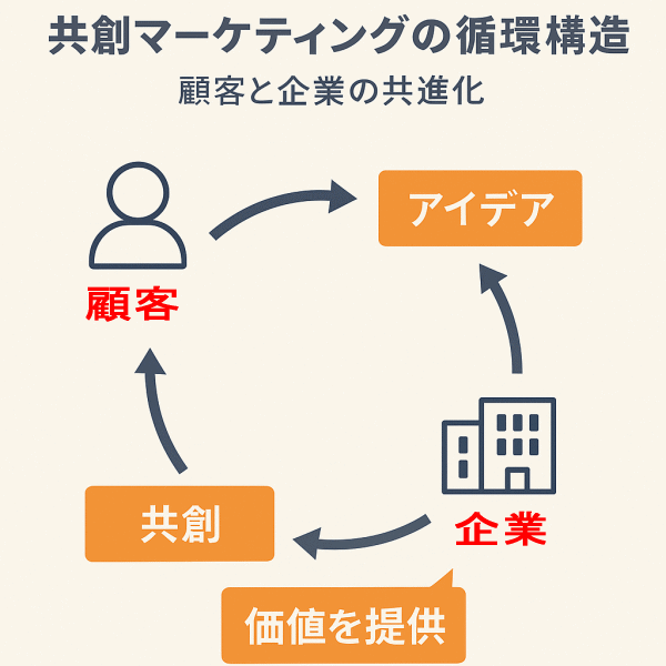 共創マーケティングのサイクル図