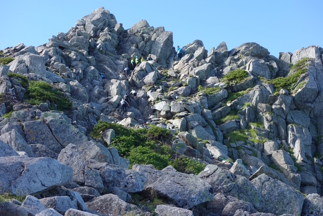 宝剣岳山頂からの景色1 宝剣岳山頂の絶景1