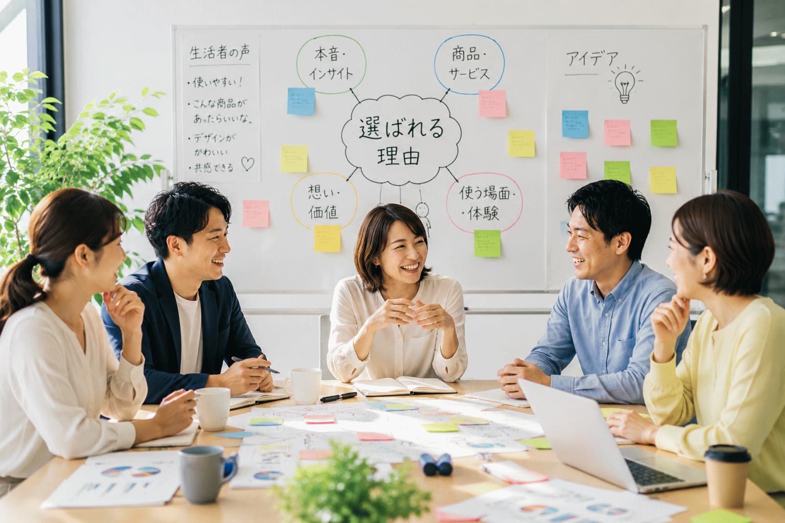 企業担当者と生活者が同じテーブルで対話する価値共創セッションの様子
