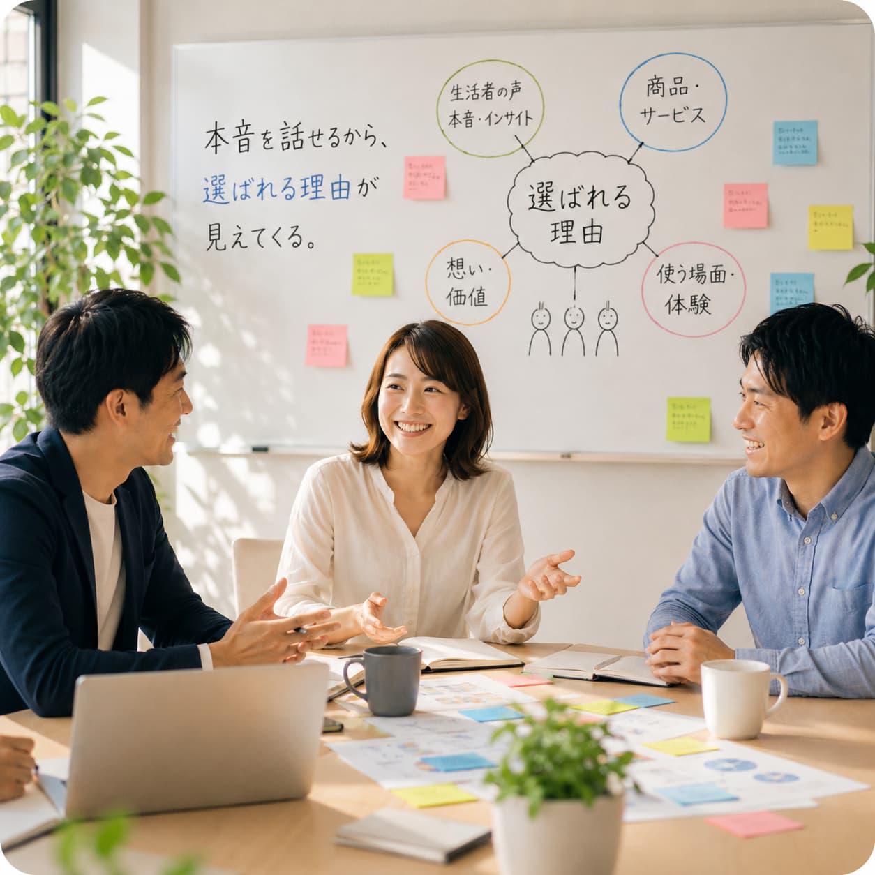 企業担当者と生活者が同じテーブルで対話する価値共創セッションの様子