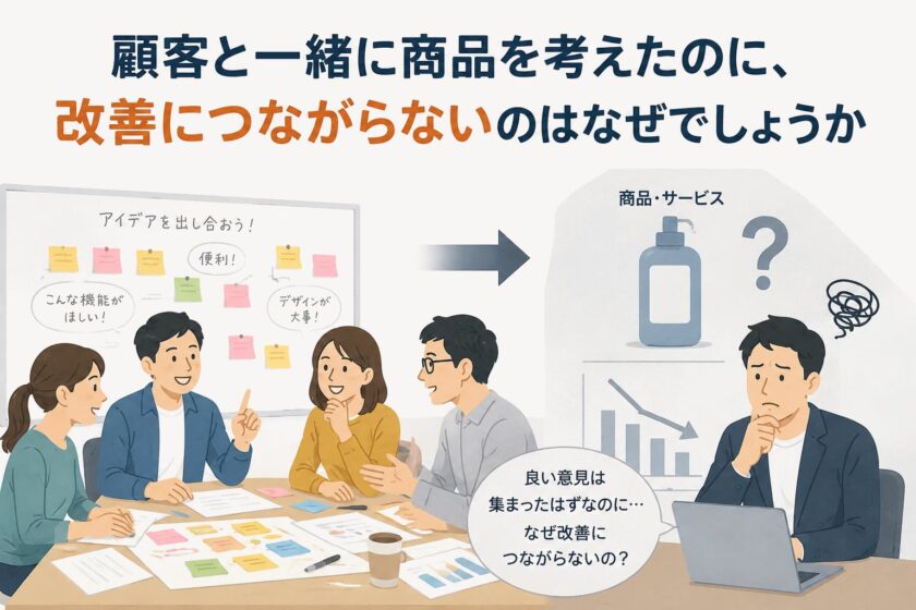 顧客参加型の商品開発が改善につながらない理由と進め方
